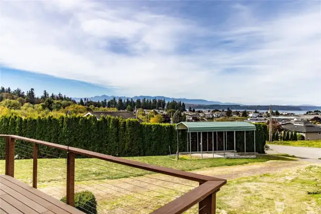 The deck off the main living level- there is space here for a dining table and/ or seating area.