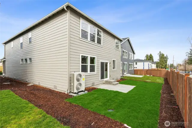 Yard space but not overwhelming to maintain!