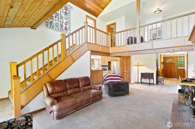 Tons of natural light throughout.