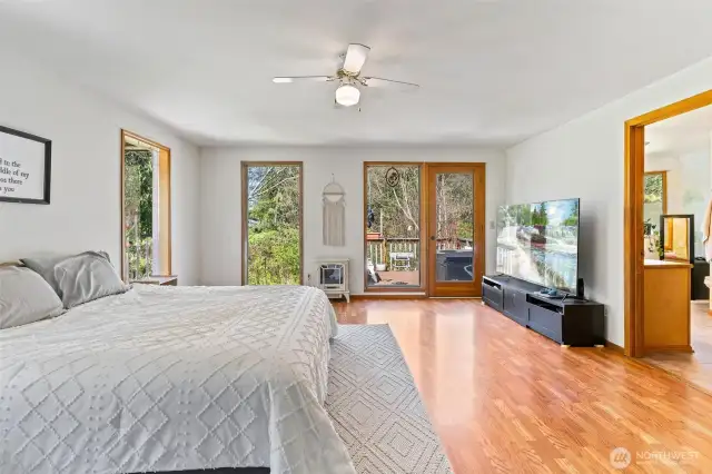 Primary with private deck.