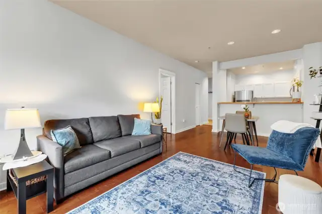 Tall ceilings elevate the space