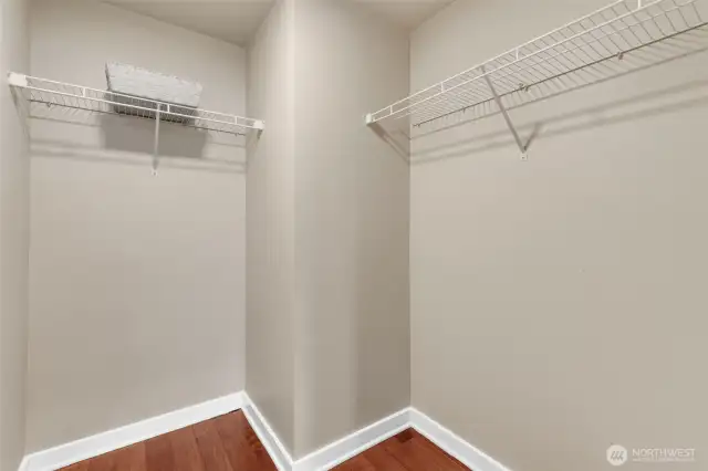 Bright walk-in-closet