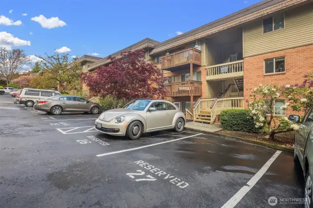 Parking spot #27 assigned to unit