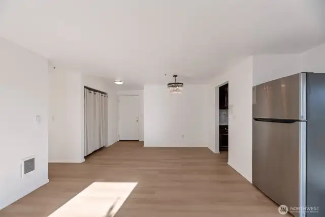 Living room with eating area