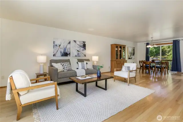 Living room and Dining room