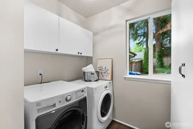The washer and dryer convey with the home.