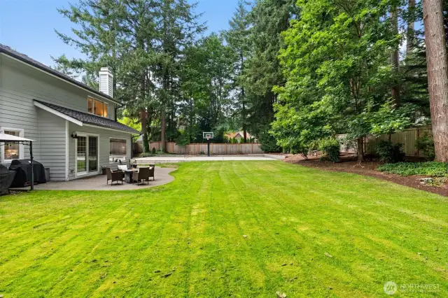 A spectacular private backyard that was made for fun.  This backyard will be the neighborhood hot spot where everyone will want to spend time.