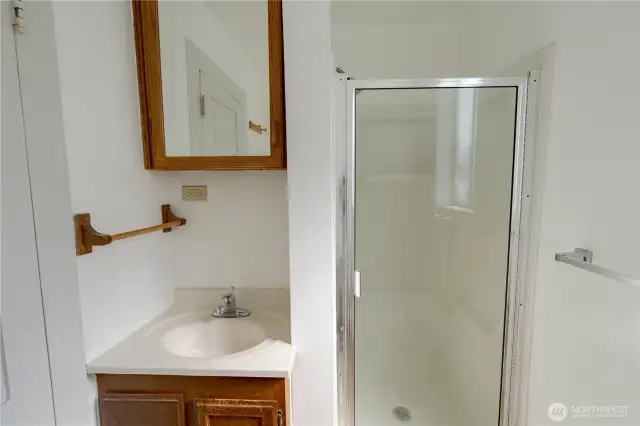 En suite bathroom.