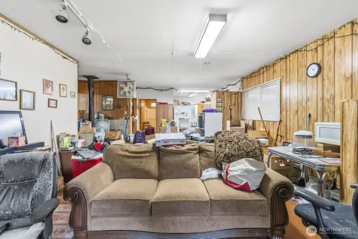 Apartment Living Area looking towards Kitchen