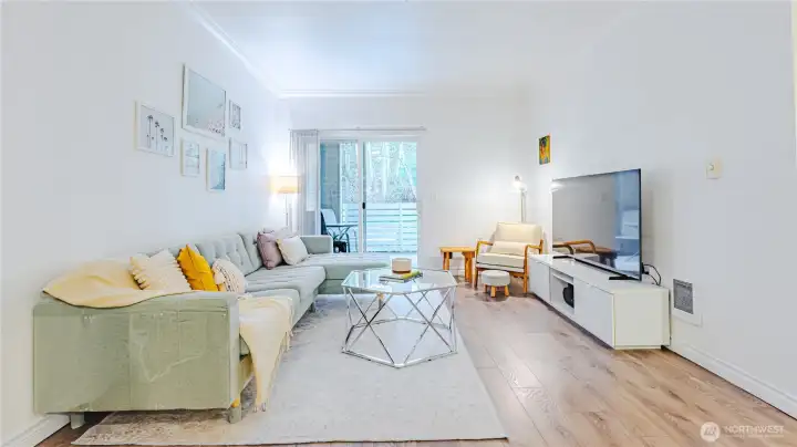 Living space with LPV flooring.