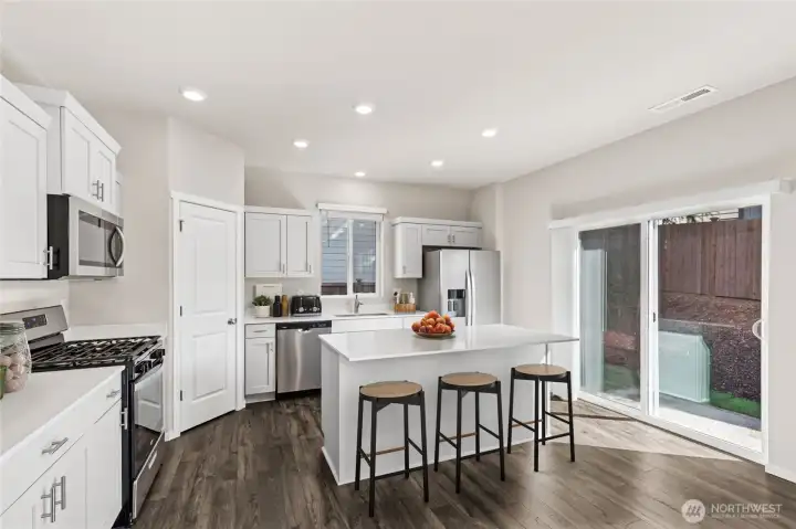 Kitchen.  Colors and finishes may vary.