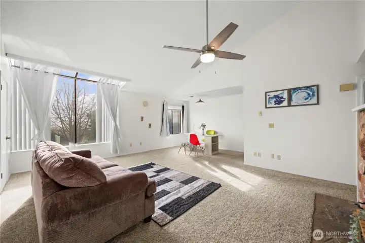 Main living area light filled living room