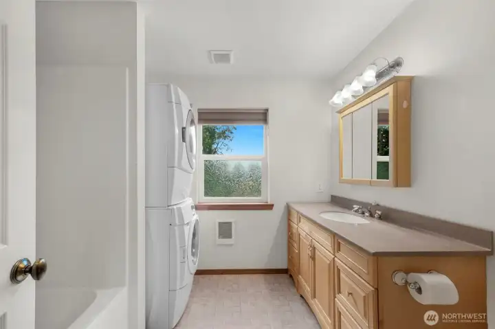 MIL unit full bath downstairs.