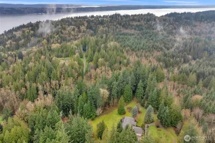 Another drone photo showing just how private this properrty is.