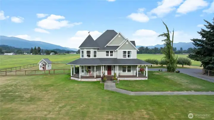 Cascade Mountain views with your updated mini farm!