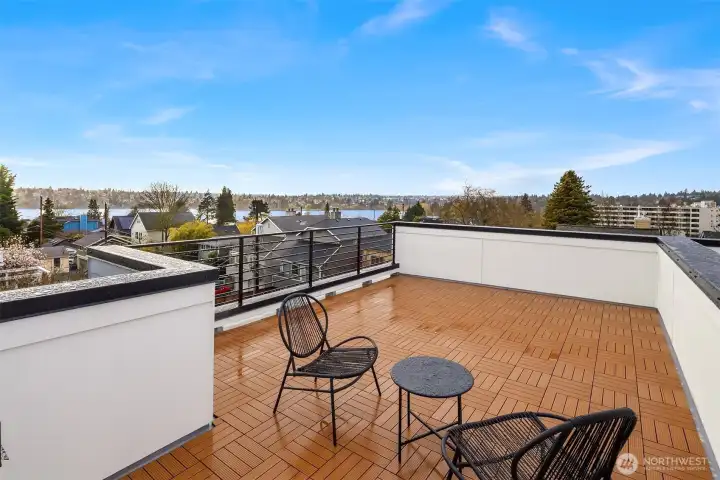 Fantastic views from roof top deck