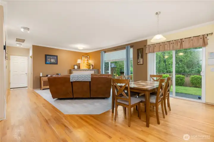 Open floor plan kitchen, and family room, kitchen leads to beautiful back patio