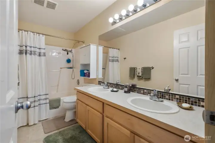 Upper bathroom for bathrooms 1, 2, and 3