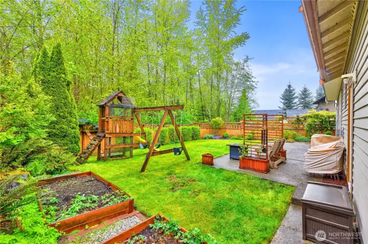 established garden beds