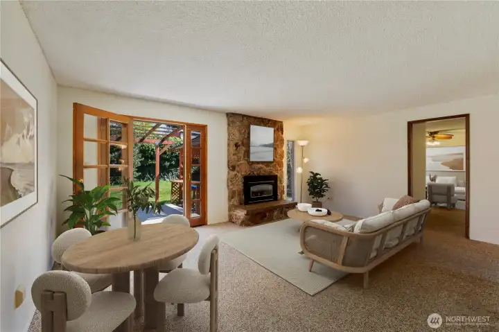 Front Living room - virtually staged
