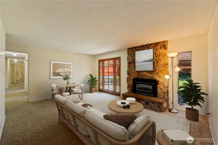 Front Living room- virtually staged