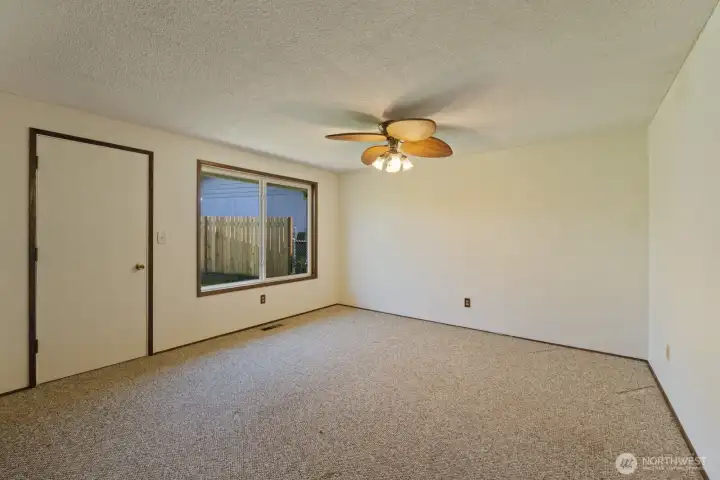 Back living room virtually staged