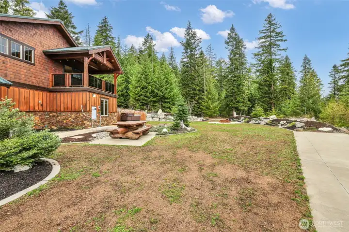 Very usable lot, grass just seeded