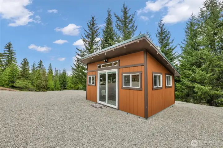 Detached office or zen yoga workout space