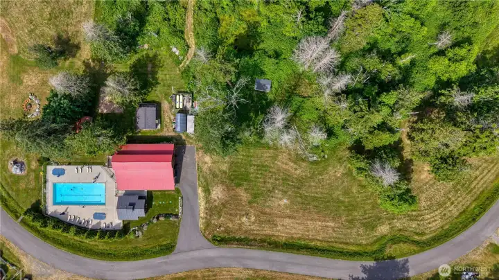 Great overhead photo of the lot and club