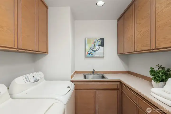 Laundry room with utility sink Laundry room with utility sink
