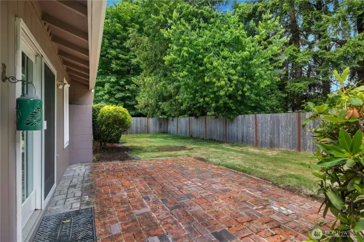 Brick patio for entertaining Brick patio for entertaining