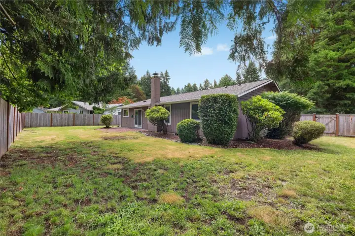 Spacious back & side yard gated on both sides of home Spacious back & side yard gated on both sides of home