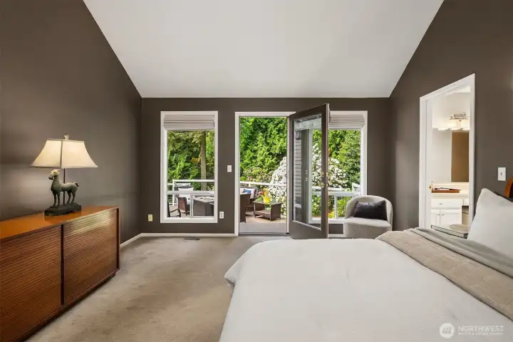 Private exit to the back deck and seating area