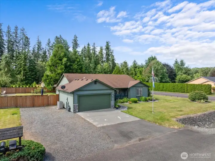 Situated on a generous lot on a dead-end street, offering extra space.