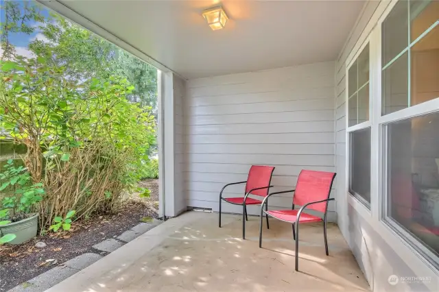 Lovely private back patio.