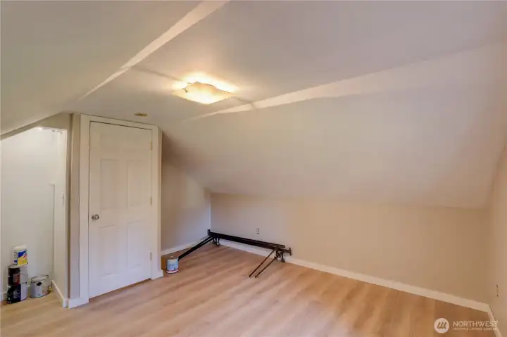 NEW paint and NEW flooring in the second bedroom on the upper level.