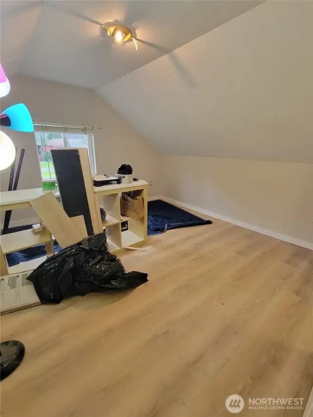 NEW paint and NEW flooring in the second bedroom on the upper level.