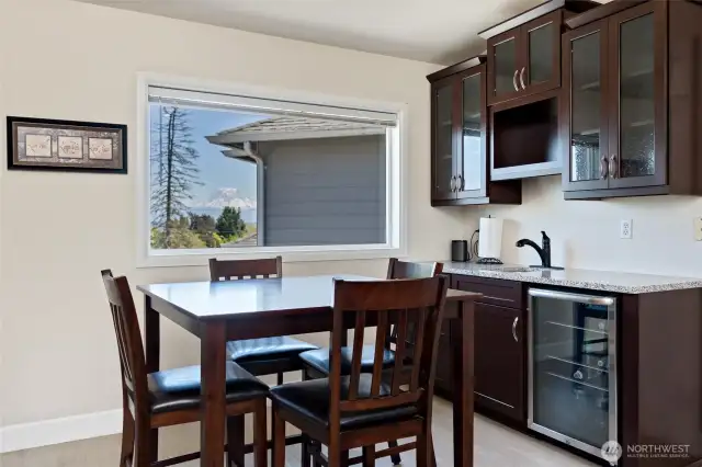 bonus room small kitchen and dining area.