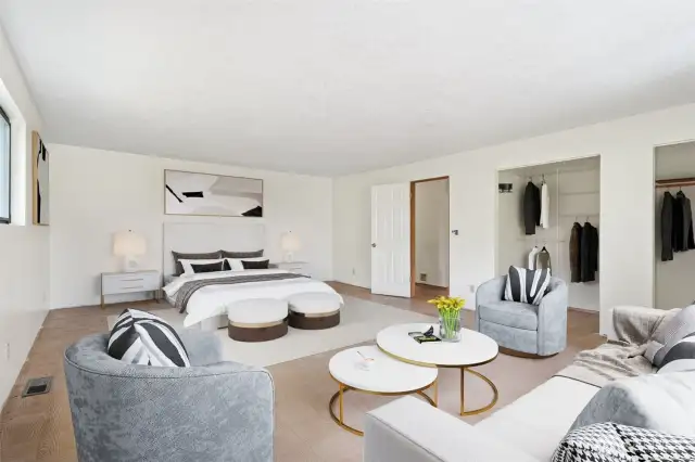 Large main level bedroom - Virtually staged to show potential of this space!