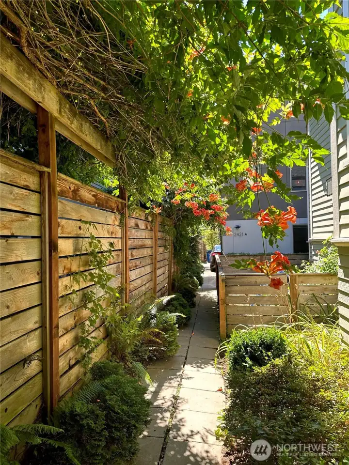Walkway to unit from 61st