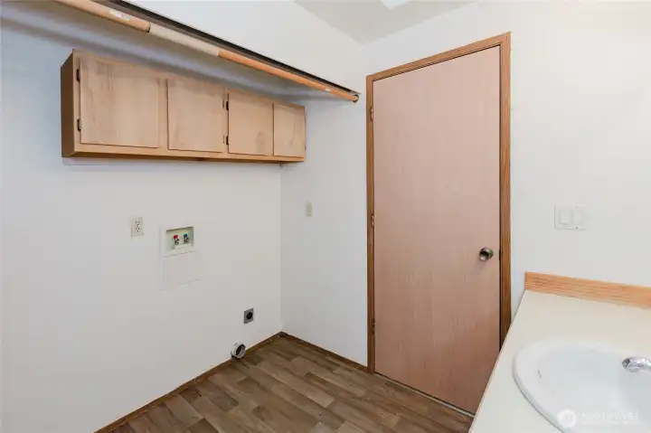 Lots of room for your washer and dryer