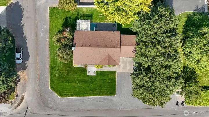 Wide driveway and 3-car garage offer ample parking and storage.