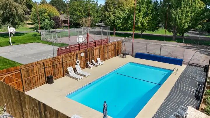 Shady Acres community pool—perfect for hot summer days