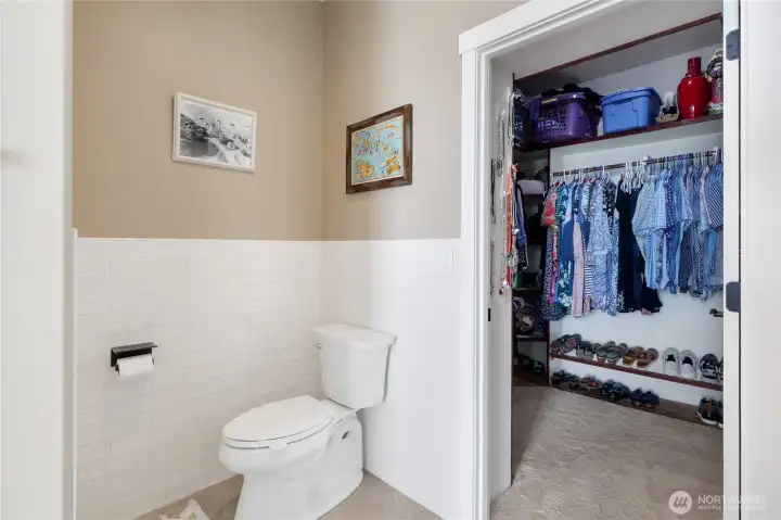 Large walk-in closet with plenty of storage space