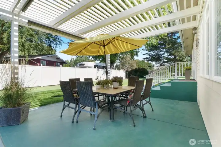 Covered patio for year-round outdoor enjoyment