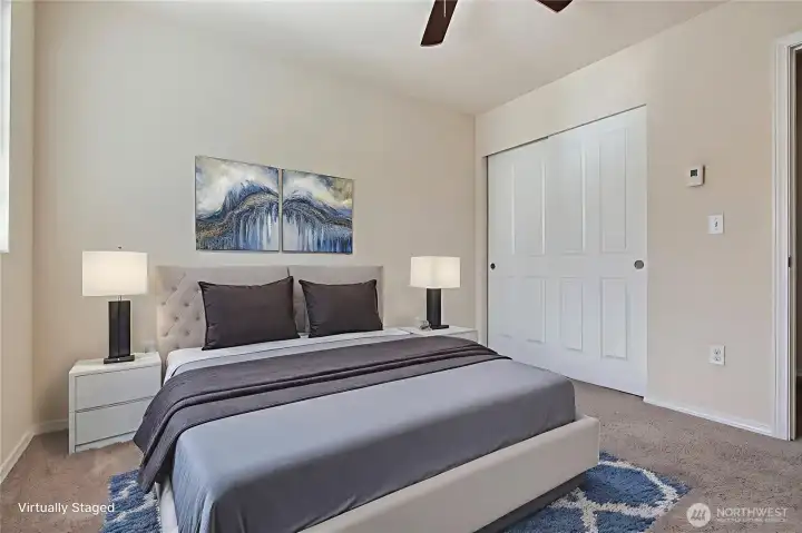 Second bedroom is spacious.