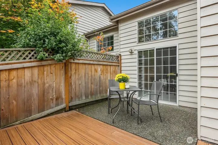 Another angle of the patio backyard.