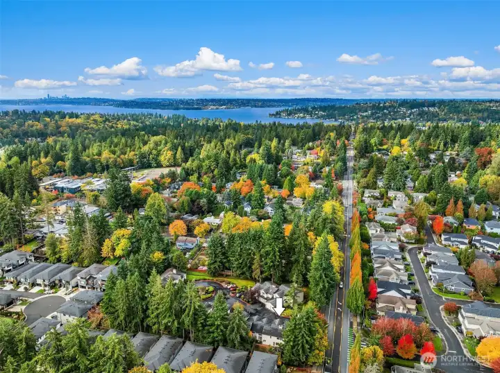 Another aerial view of the townhome location.