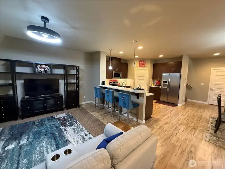 New vinyl flooring on main level