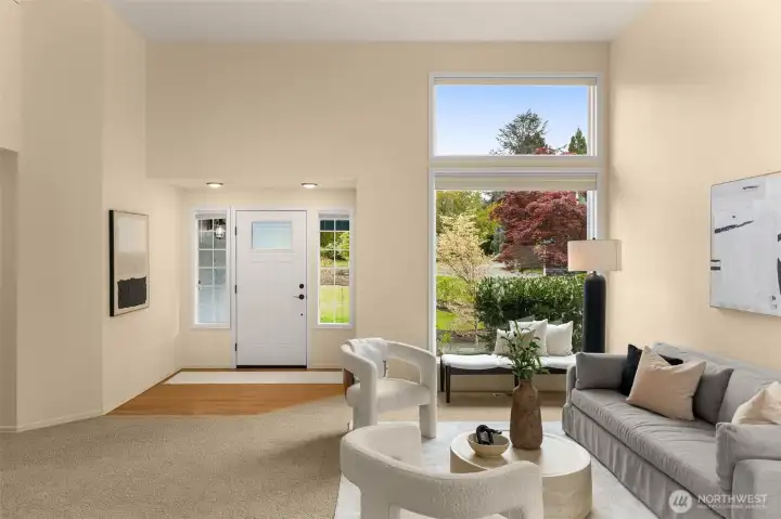 Extra large windows throughout